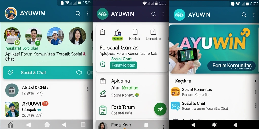 Antarmuka AYUWIN dengan fitur Forum Komunitas yang interaktif.