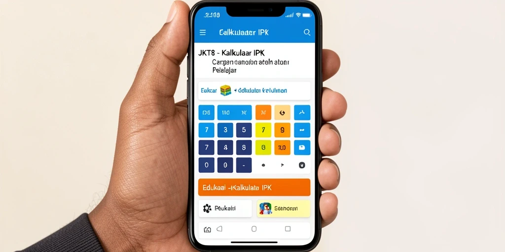 Tampilan antarmuka JKT8 yang user-friendly untuk Kalkulator IPK.