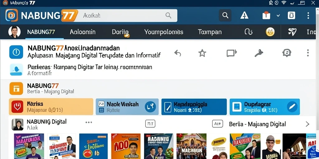 Antarmuka aplikasi NABUNG77 menampilkan berita terkini dan informatif.