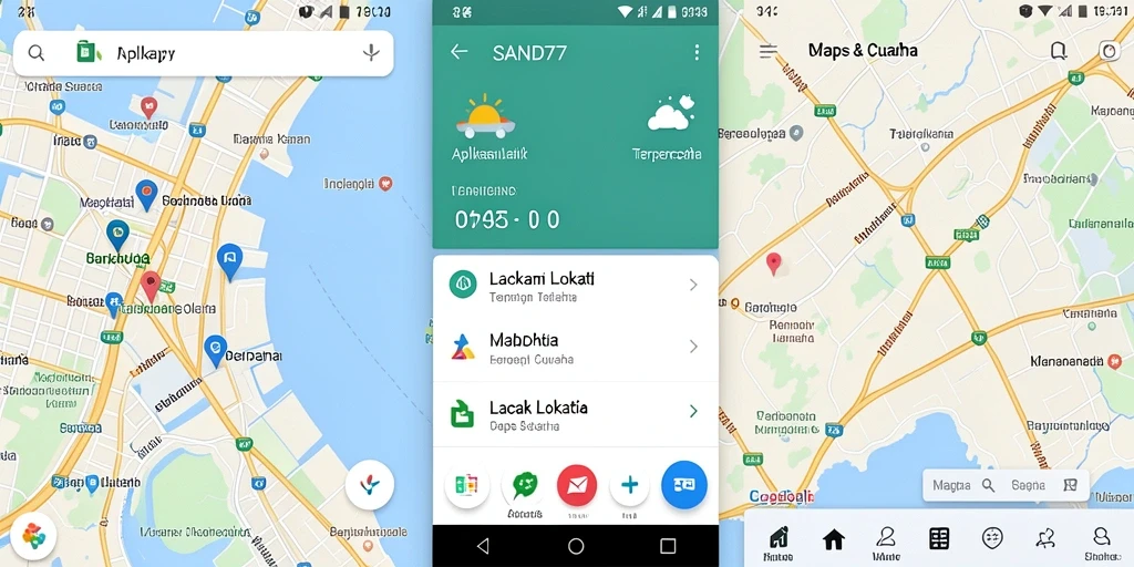Tampilan antarmuka SAND77 yang jelas untuk lacak lokasi.