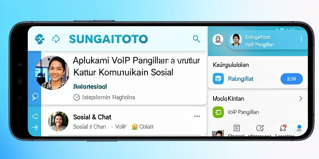 Tampilan utama SUNGAITOTO dengan fitur VoIP Panggilan yang intuitif.